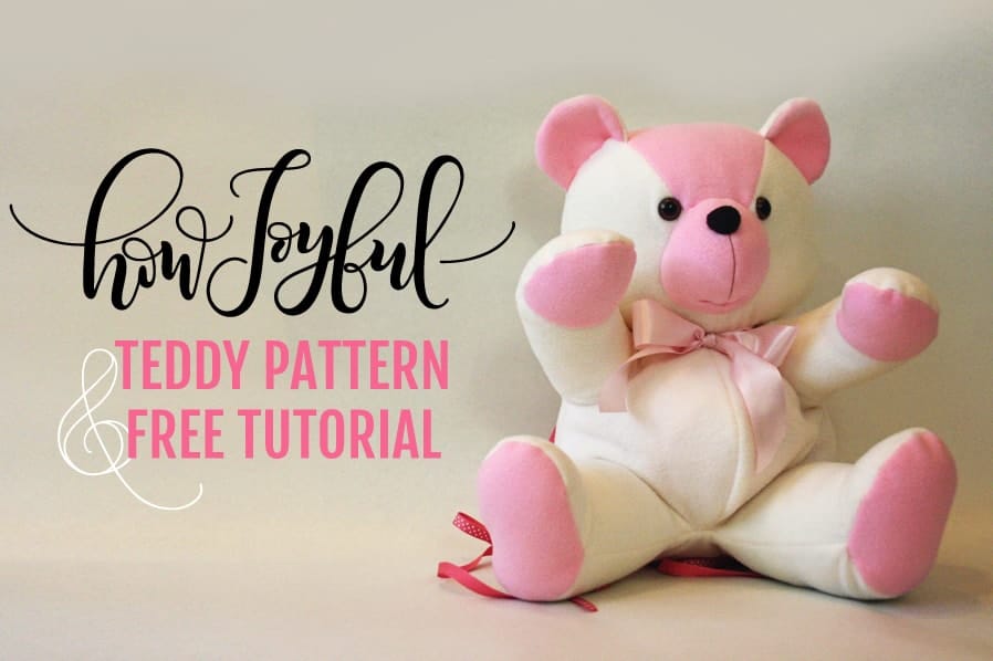 PRINTED Stuffed Teddy Bear Sewing Pattern