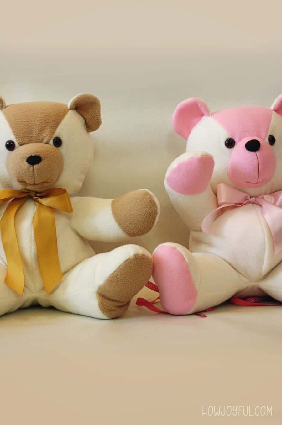 PDF sewing pattern for a miniature bear. Easy teddy bear pattern and a list of materials