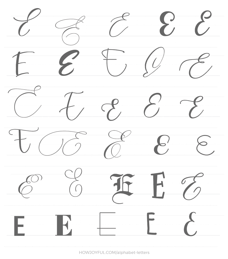 alphabet letter e