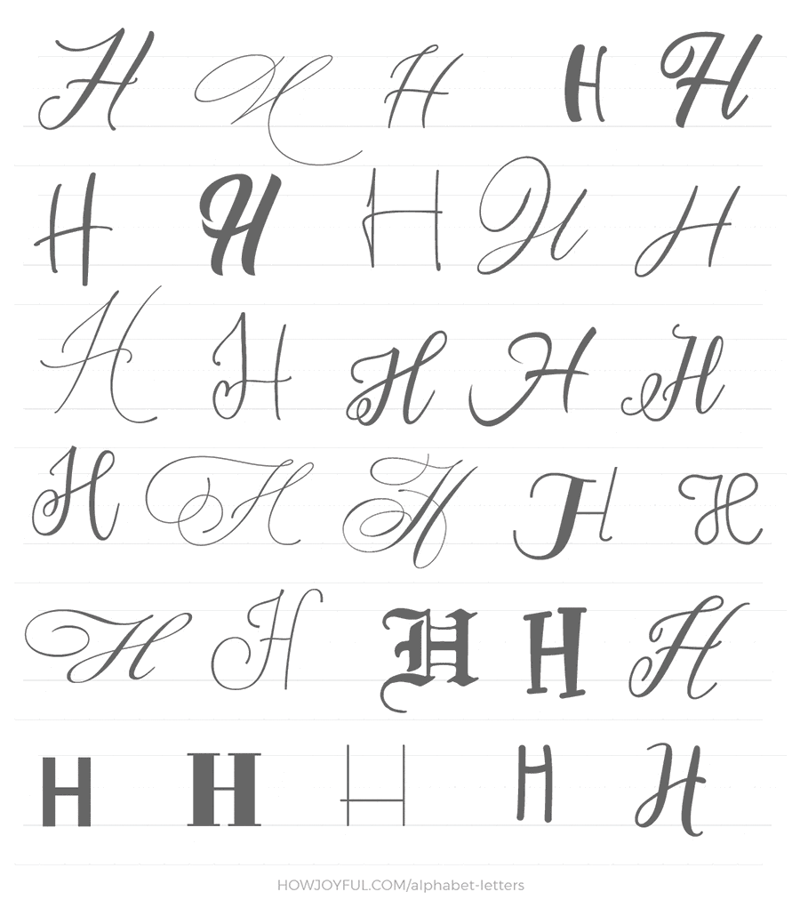 cursive lowercase h