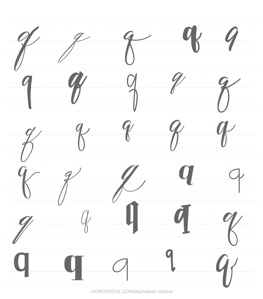 lowercase q 30 ways