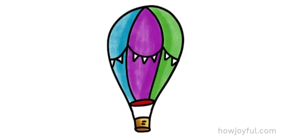 hot air balloon drawing