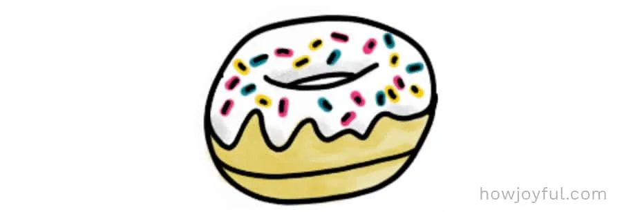 sprinkles donut drawing