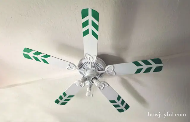 Painted Fan Blades A Little Revamp, Painting Ceiling Fan Blades