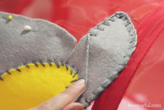 sewing the applique