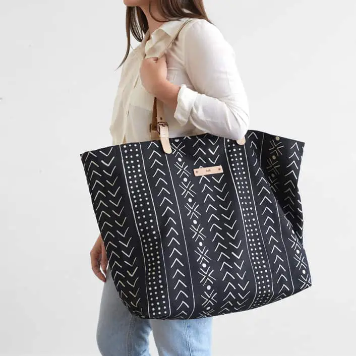 personalized tote black