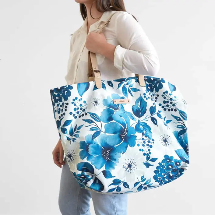 personalized tote floral