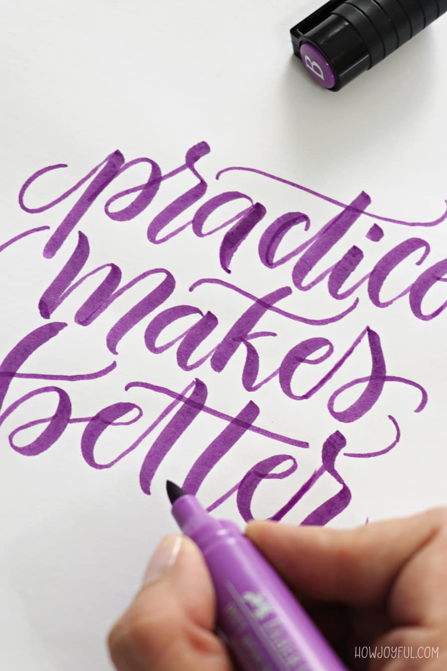 Practice makes better - Brush calligraphy example