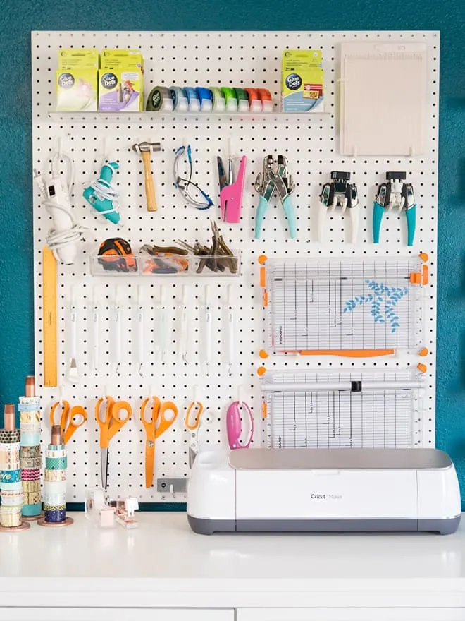 cutting machine pegboard