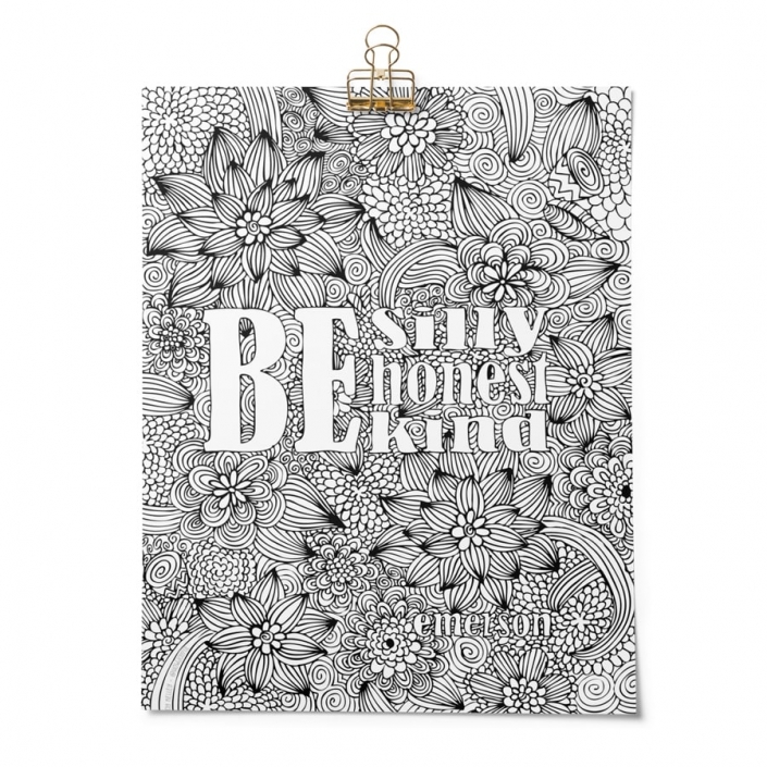 Lettering coloring pages: 6 beautiful FREE pages to relax and color!
