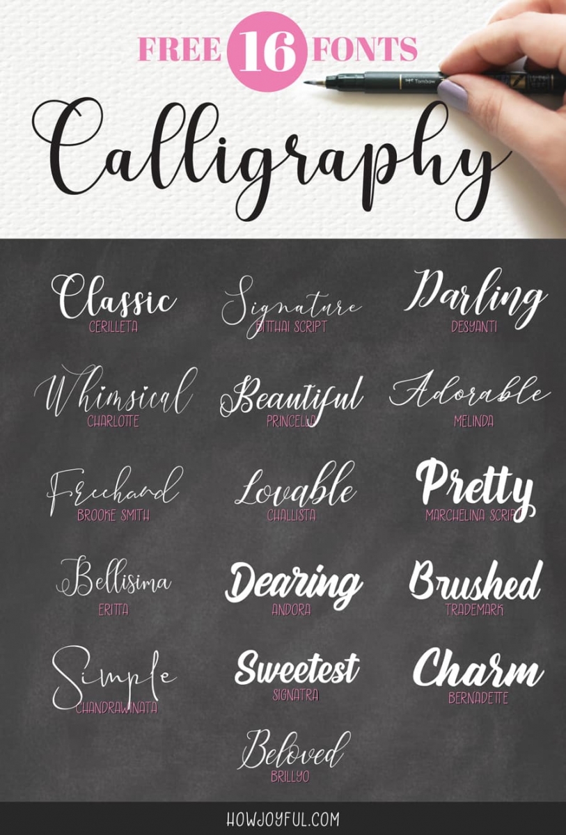 free procreate calligraphy fonts