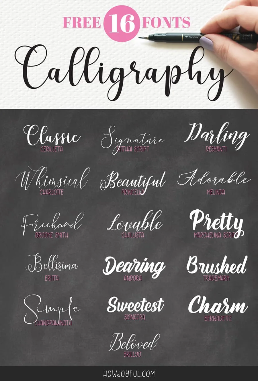 Top 16 Free Calligraphy Fonts (& Hand Lettering) In 2023