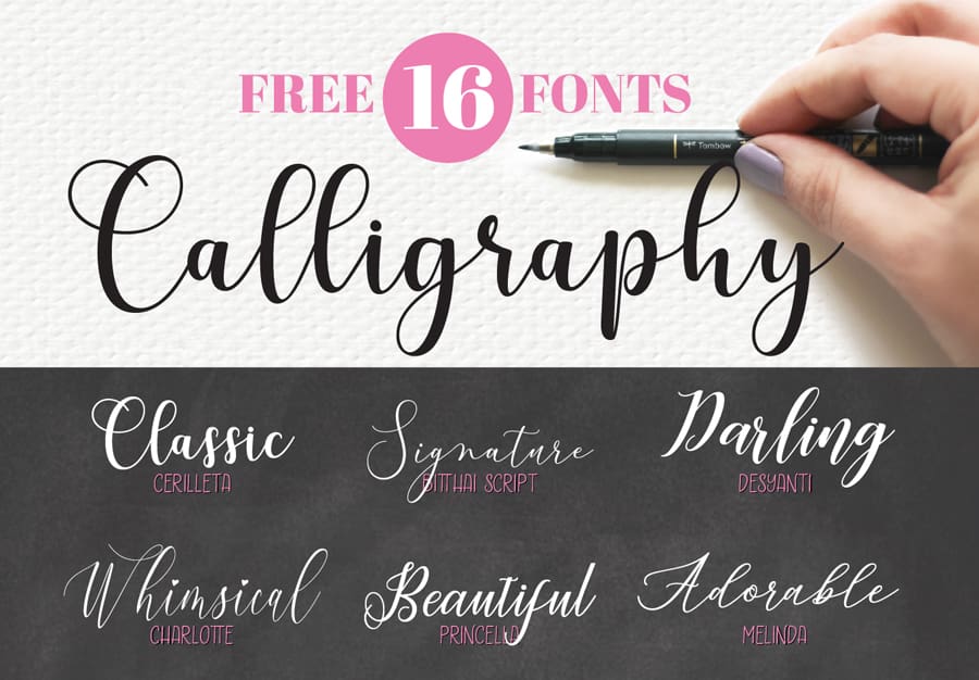 Top 16 free calligraphy fonts (& hand lettering) in 2022