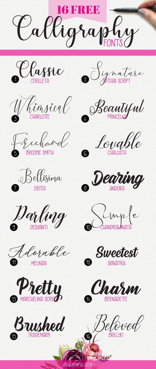 Top 16 Free Calligraphy Fonts And Hand Lettering In 2020