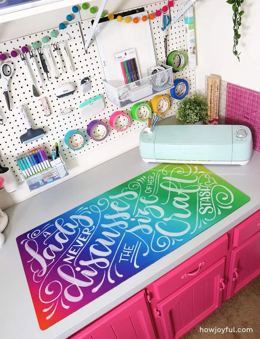 Cricut machine craft room