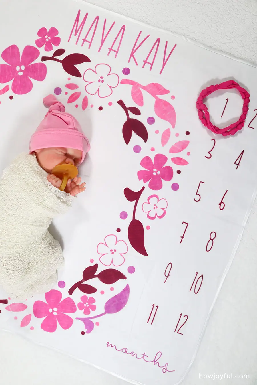 Diy Baby Milestone Blanket Using Cricut