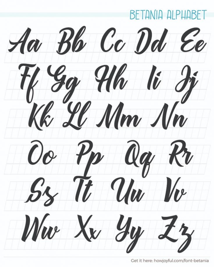 Calligraphy Letter Guide