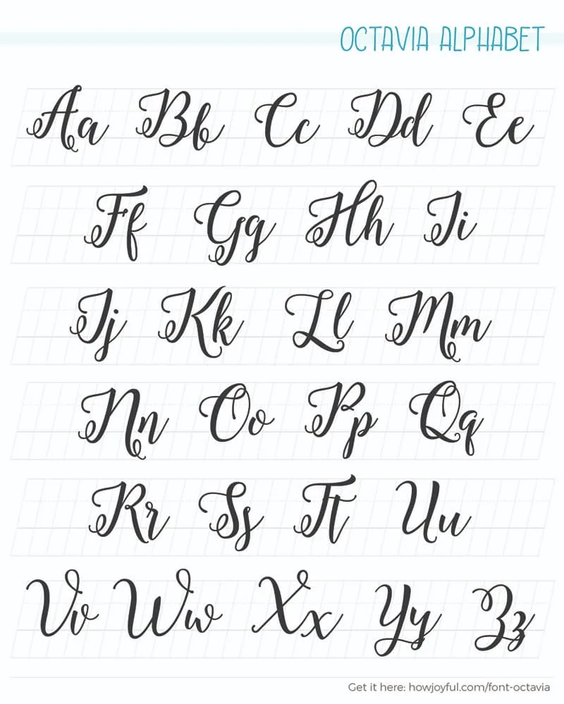 Calligraphy alphabets: What are lettering styles? + FREE WORKSHEETS
