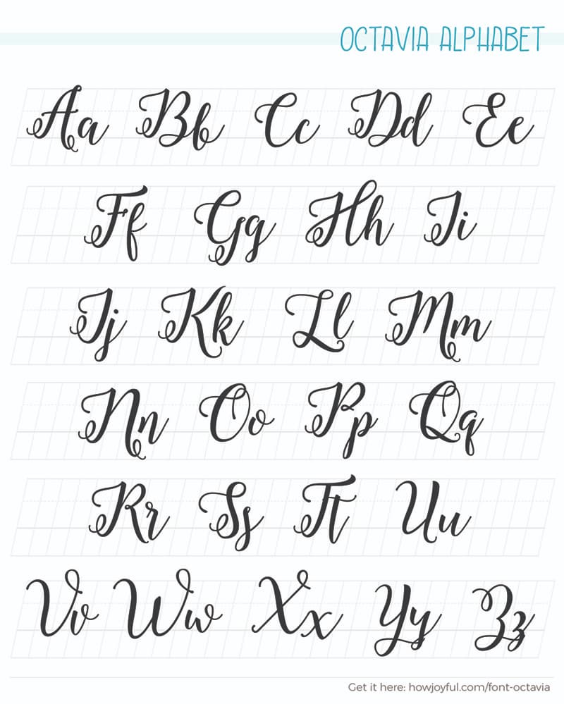Calligraphy Writing A To Z