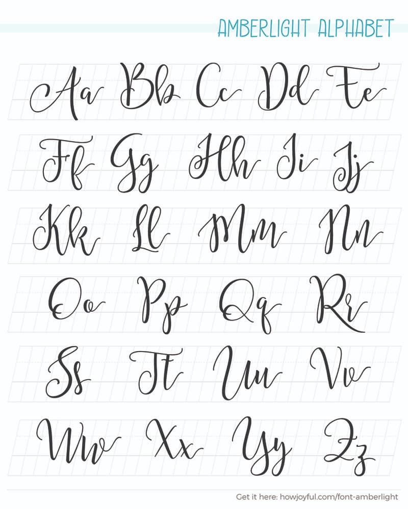 Calligraphy alphabets: What are lettering styles? + FREE WORKSHEETS