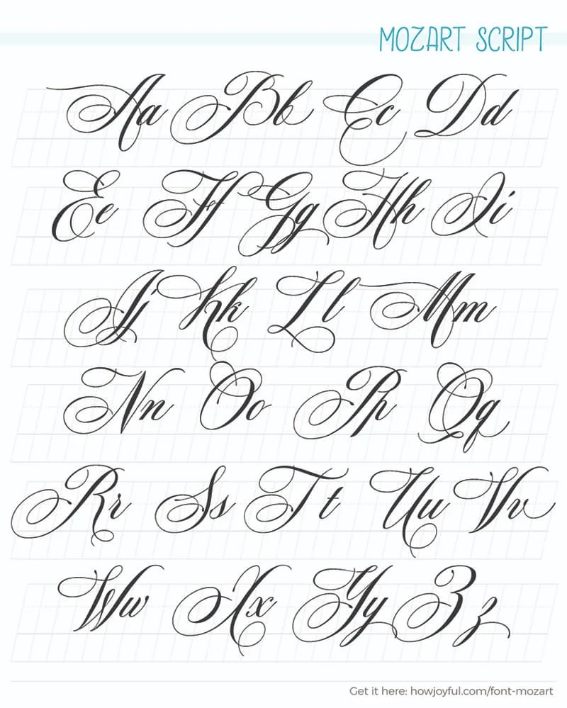 Calligraphy Alphabets What Are Lettering Styles Free Worksheets