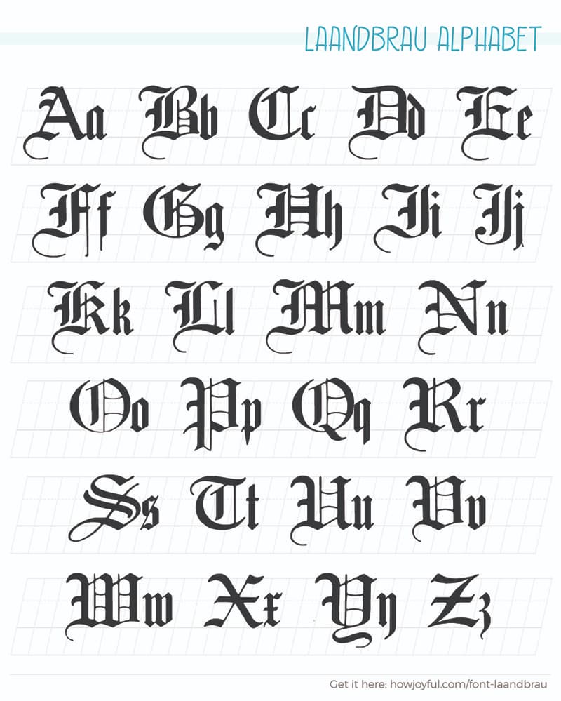 Calligraphy Alphabets What Are Lettering Styles FREE WORKSHEETS