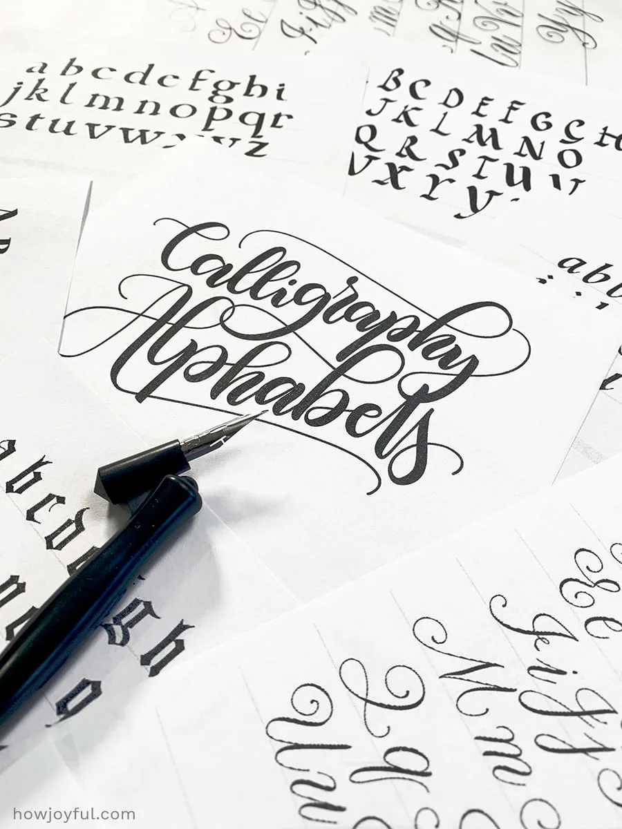 calligraphy alphabets example