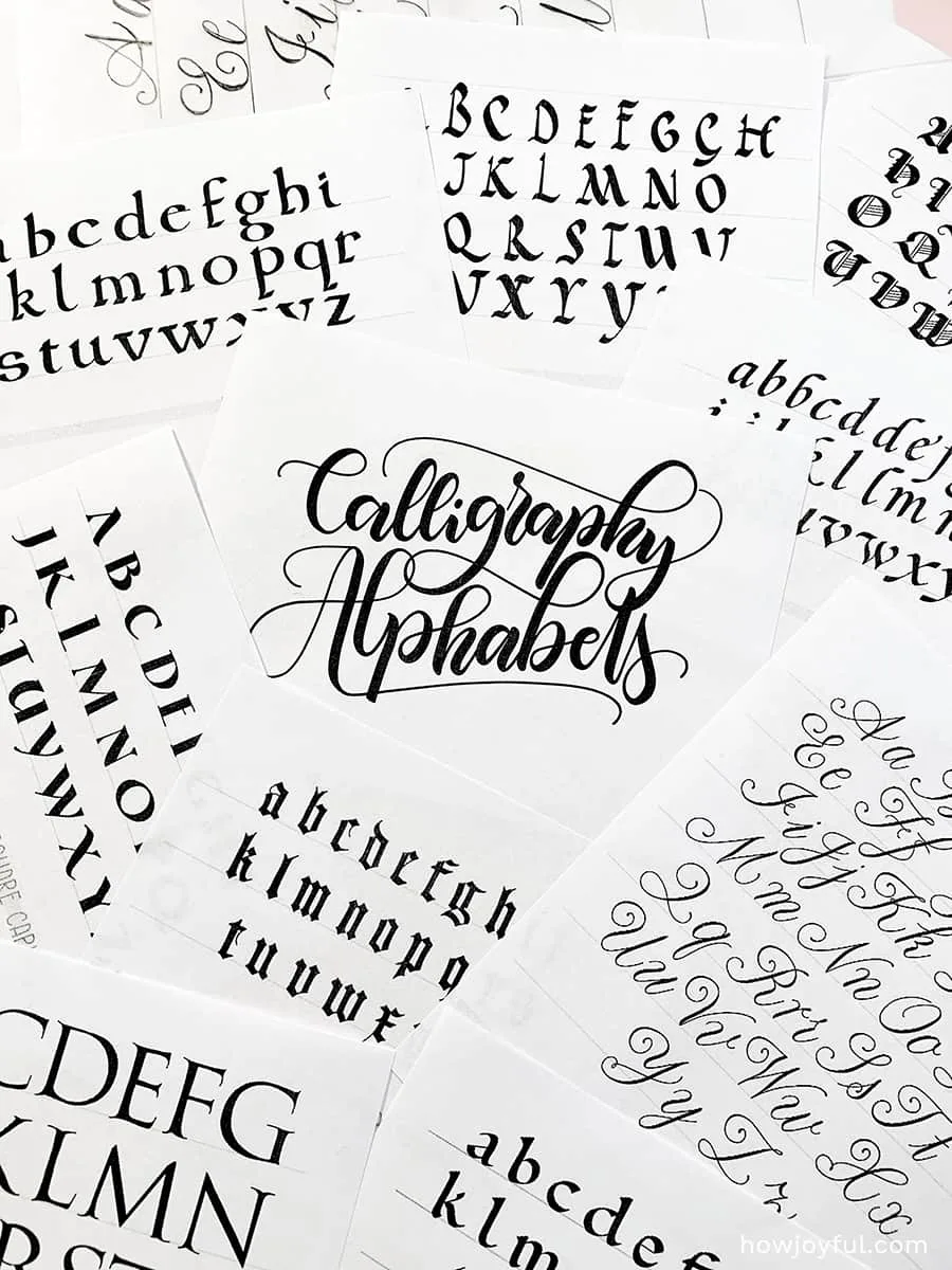 calligraphy alphabets free