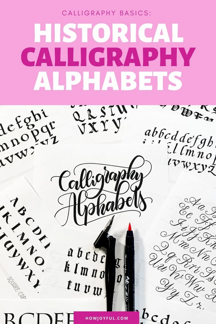 historical calligraphy alphabets