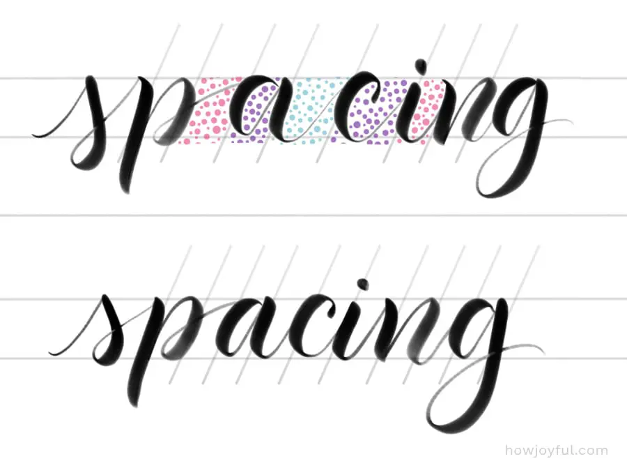 spacing in letters example