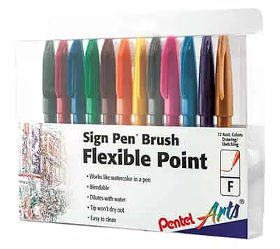 sign pen brush color