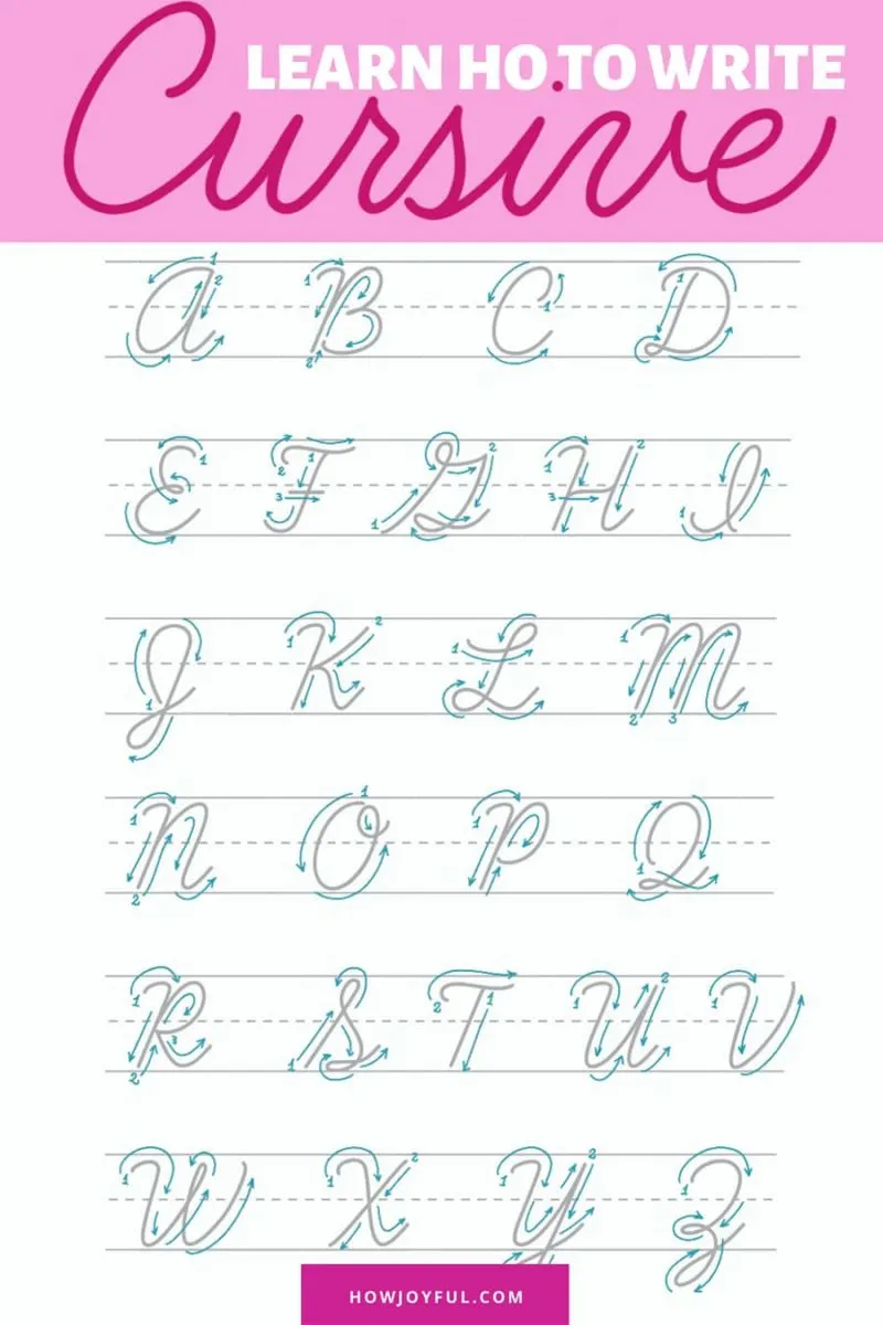 Learn cursive lettering