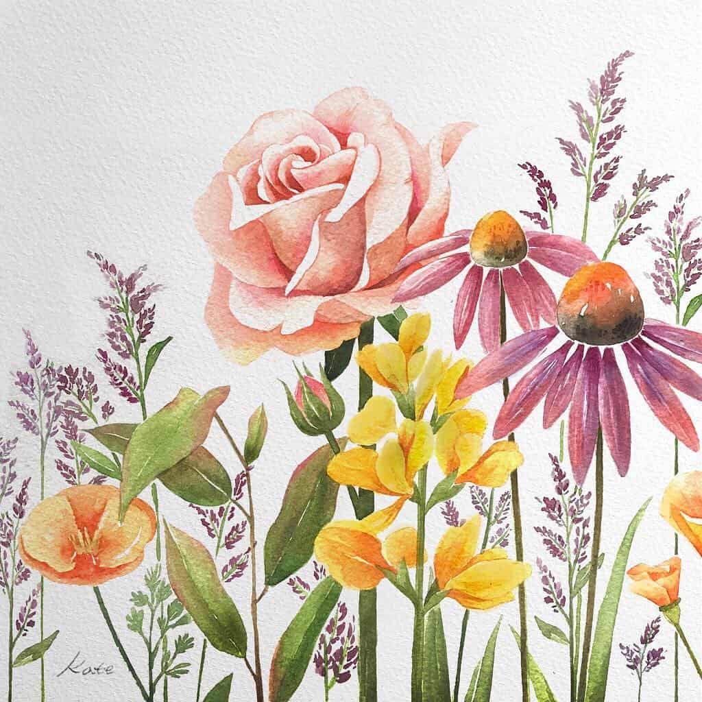 watercolor flowers