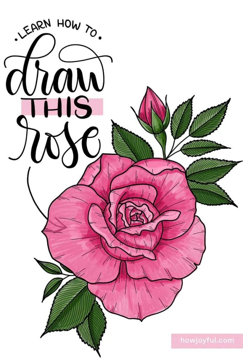 How to Draw a Simple, Quick Rose - Really Cute Drawing Tutorial