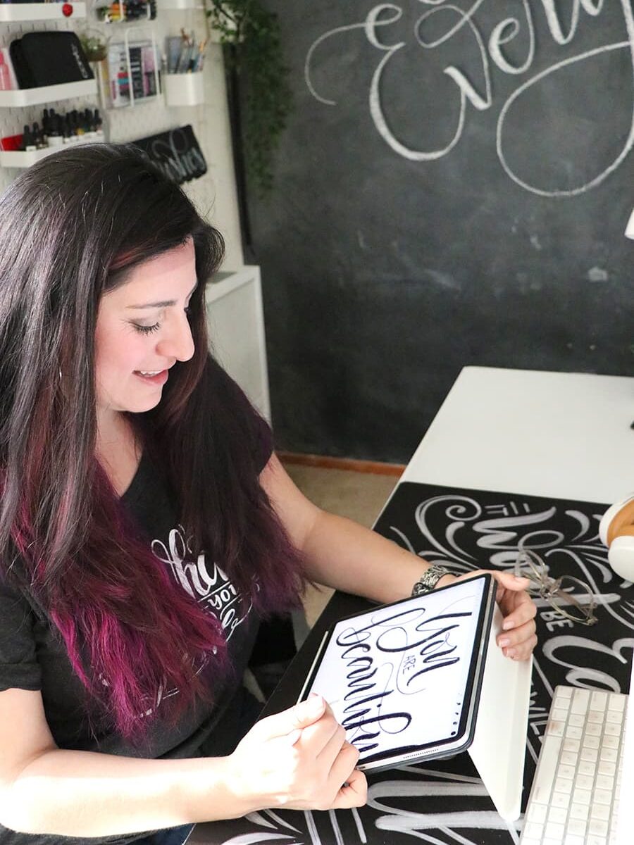 Joy Kelley at her home studio