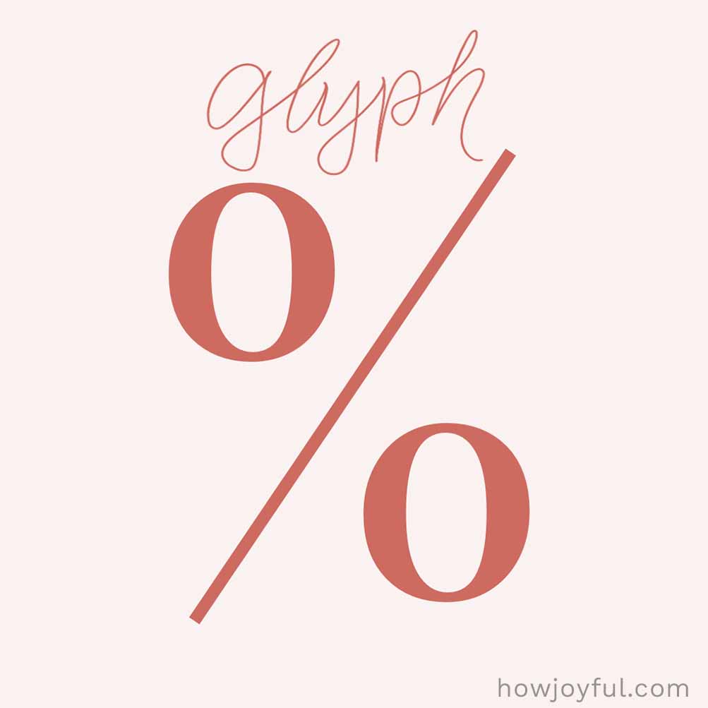 Type glossary Glyph