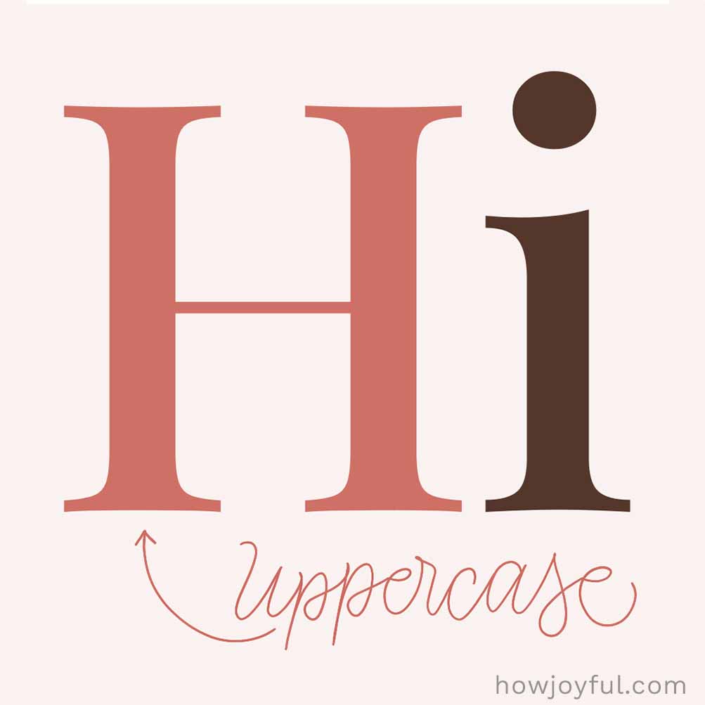 Type glossary Uppercase