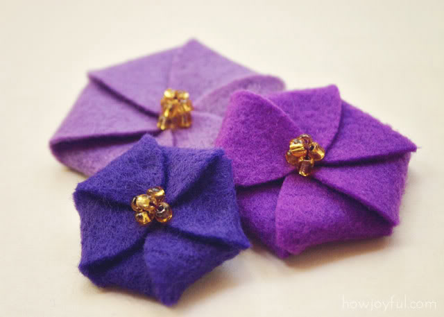 Felt Flower Pins #2